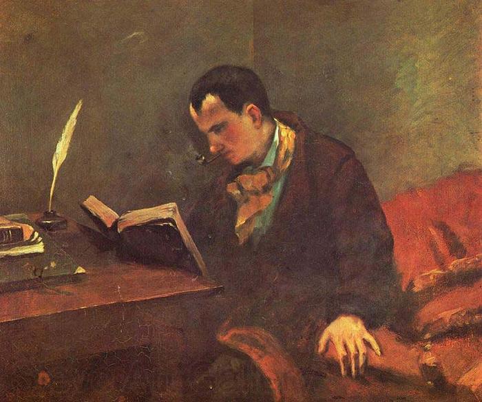 Gustave Courbet Portrait of Charles Baudelaire France oil painting art
